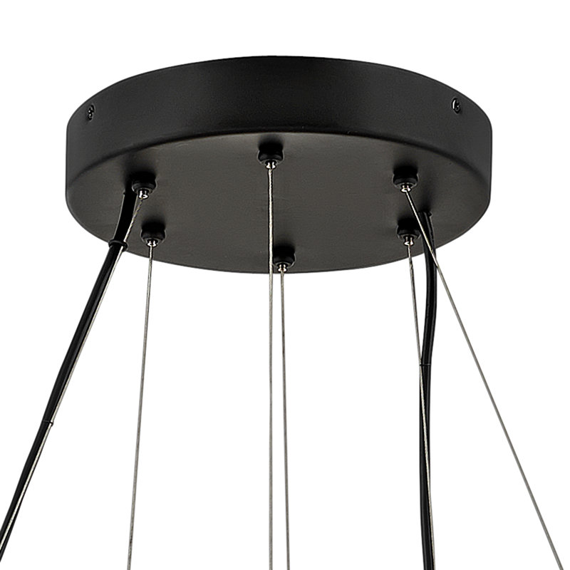 Echo Integrated LED Two-Tier Chandelier w/ Etched Acrylic Rods