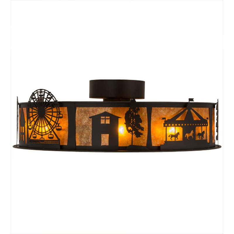 County Fair Flush Mount Ceiling Fan