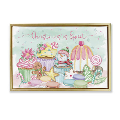 Cadre flottant Christmas Is Sweet Festive Desserts, design par Mollie B.