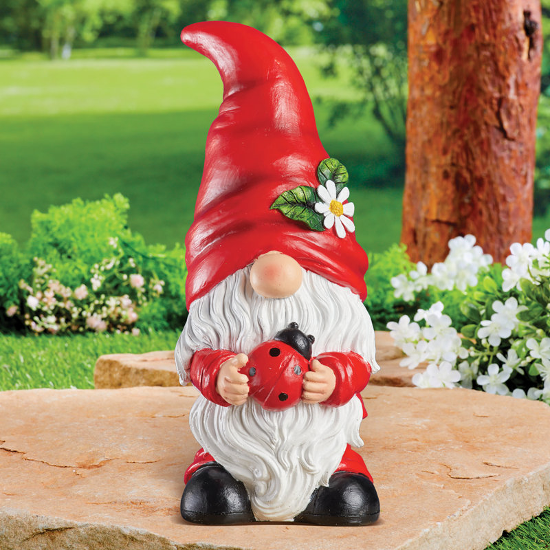Hege Gnome with Ladybug Statue