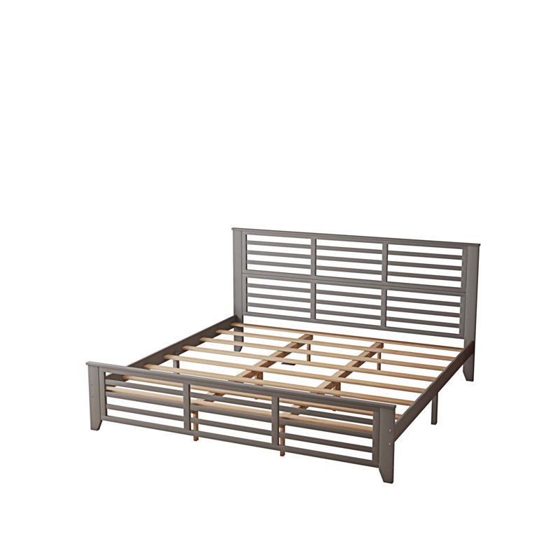 Lit plateforme très grand, gris