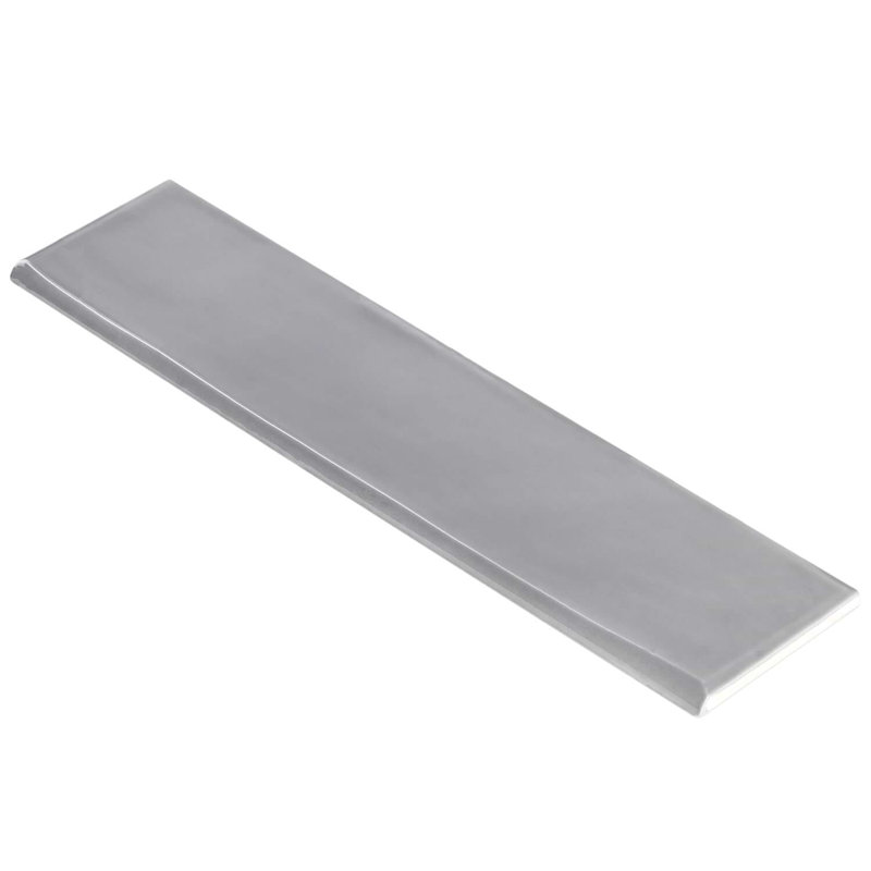 Manchester 3x12 Glossy Ceramic Bullnose, Charcoal Gray