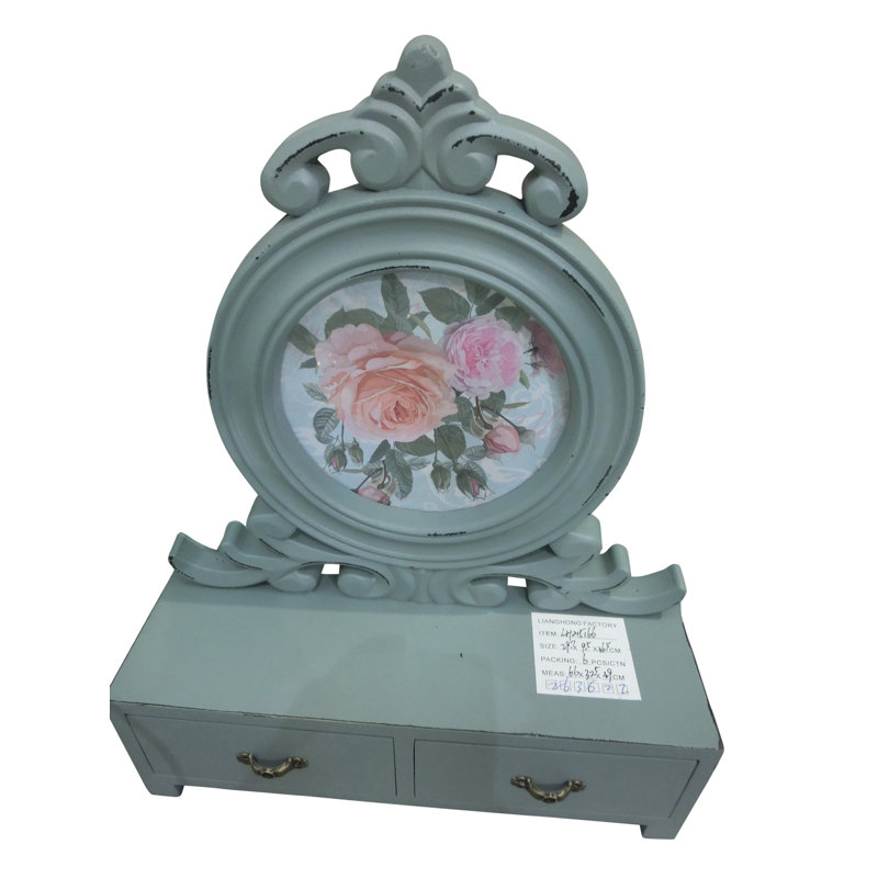 Blue Bevelled Picture Frame