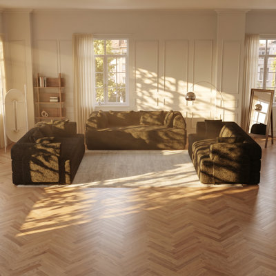 Canapé-lit convertible 3 pièces en chenille l 78,7 po x P 37 po x H 28,3 po Avery