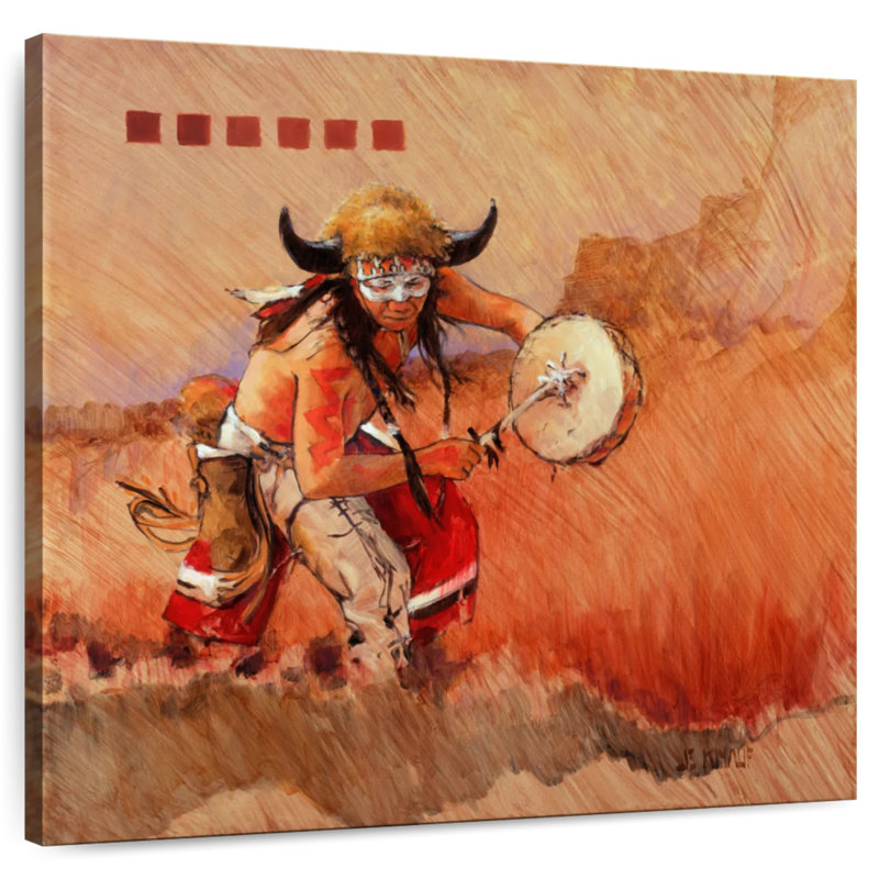 Lelar Buffalo Dance, 20" H x 20" W