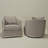 31" Wide Linen Fabric Upholstered Swivel Barrel Chair Set of 2-1844777206