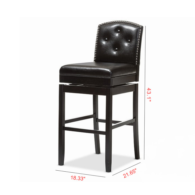 Chareese Swivel Upholstered Counter Stool, Brown