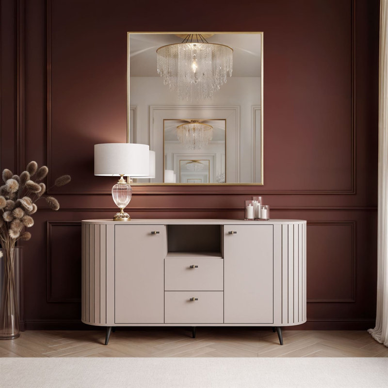 150cm Sideboard, Cashmire/Black