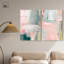Art mural bleu acrylique pastel boho minimaliste par Art Remedy, prêt à être accroché-115211994