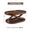 Ensemble de tables basses rétro 3 pièces, ensemble de table de salon en bois comprenant table basse ovale de 44 po, ensemble de 2 tables de bout rondes, noyer