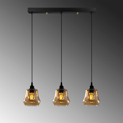 3 - Light Black Kitchen Island Pendant