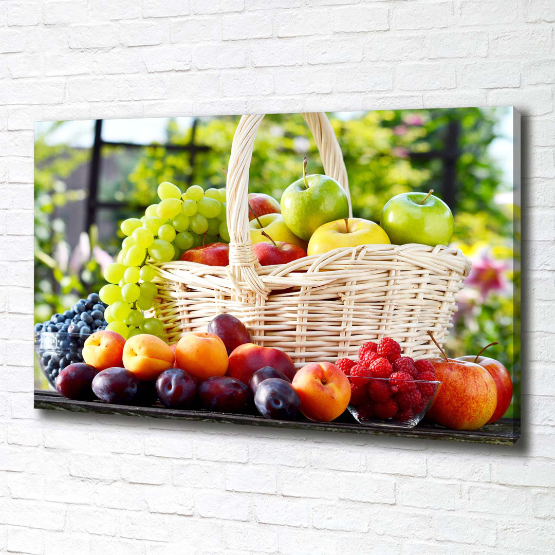 Obstkorb - Kunstdrucke auf Leinwand - Wrapped Canvas