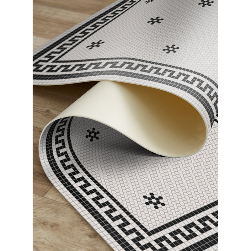 Tuxedo Black Easy to Clean Kitchen Mat, Rectangle 2' x 3' 
