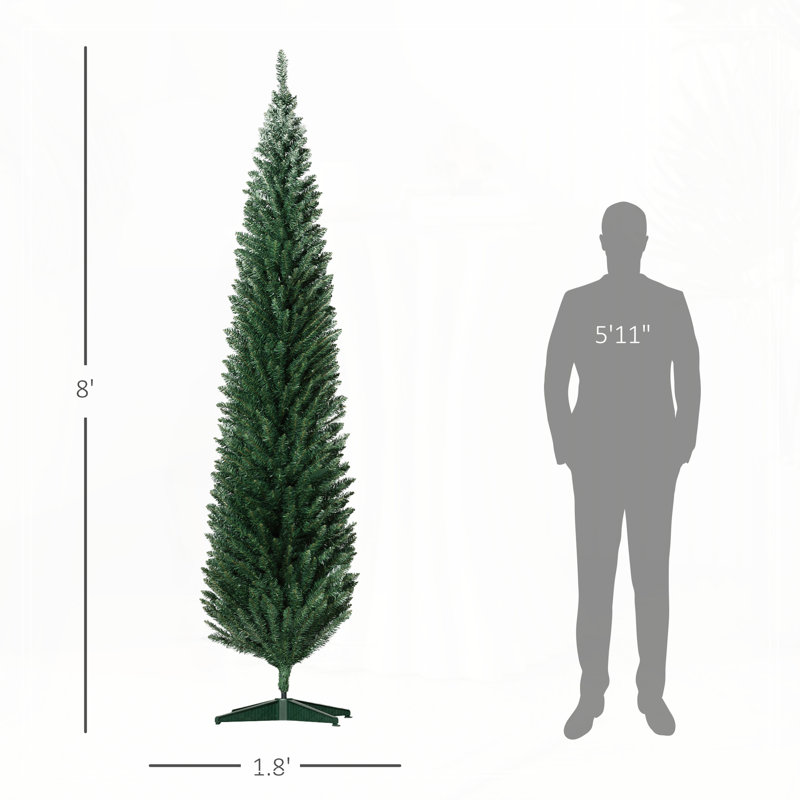 8' Artificial Pencil Christmas Tree