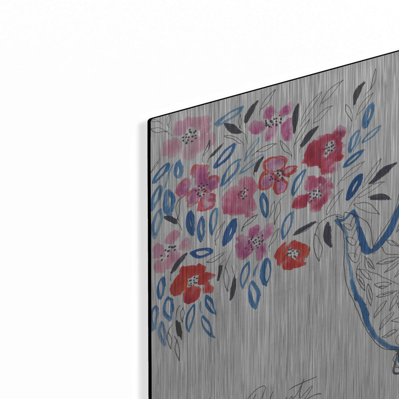 Art mural en métal «Granny's Tea Pot» par Kait Roberts, Luxe, H 12 po x l 16 po 