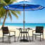 Ensemble de 2 chaises de patio en osier avec dossier et accoudoirs-523696301