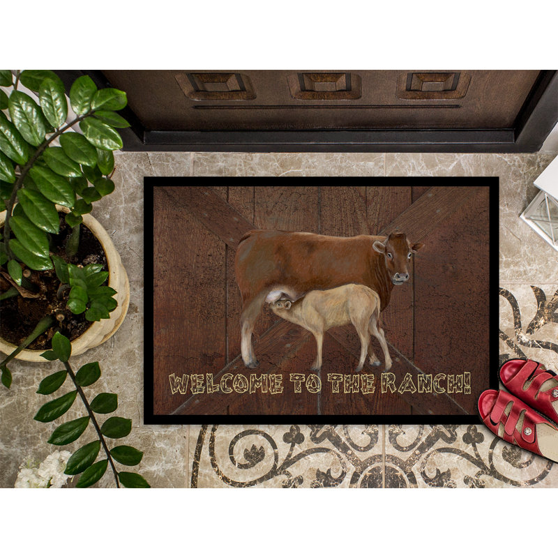 Tapis d'entrée antidérapant Welcome, Rectangle 2 pi x 3 pi