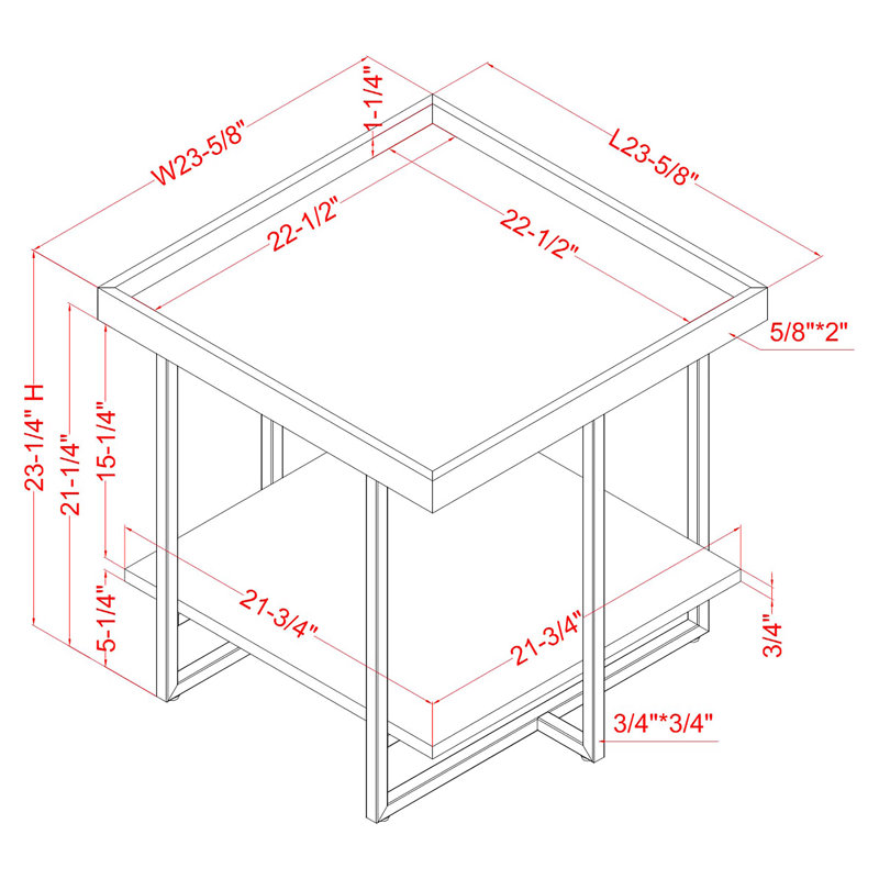 Baden 18" Height End Tables, Blue