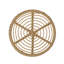 Table d'appoint en osier avec structure en cage pour un décor extérieur, durable et sans assemblage requis.