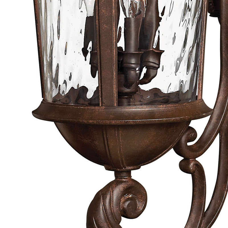 Windsor 6-Light Outdoor Wall Lantern, River Rock