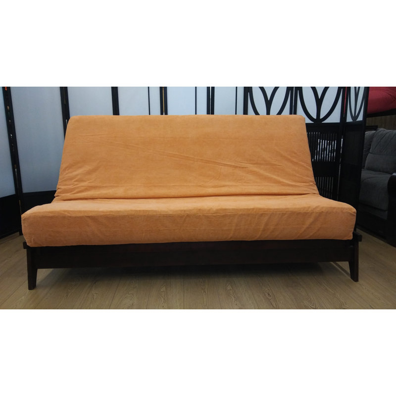 M6 Velvet Texture Futon Cover, Full, Brown