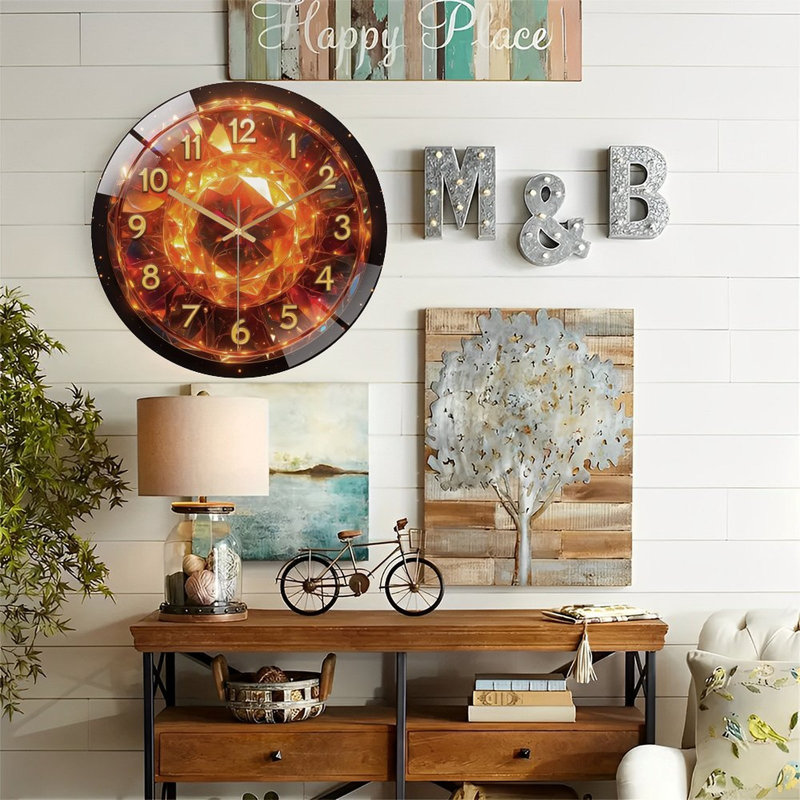 Horloge murale 12 po Glowing