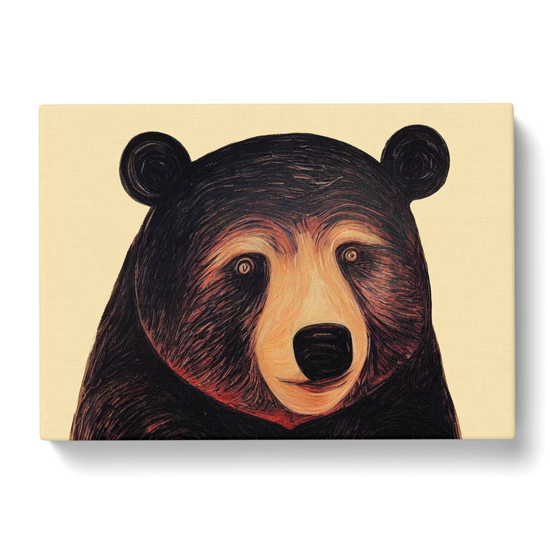 Vintage Bear Abstract - Wrapped Canvas, 35cm H x 50cm W x 3cm D