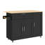 Drop Leaf Rolling Kitchen Islands 132.5 cm W Kitchen Island with-294217847