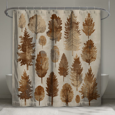 Rideaux de douche Rustic Tree Silhouettes Extra Long