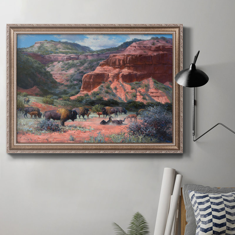 Caprock Canyon - Peinture sur toile encadrée, H 24 po x l 36 po