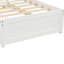 Cadre de lit simple en bois blanc avec lit gigogne - Solide pour une magnifique plateforme de chambre à coucher