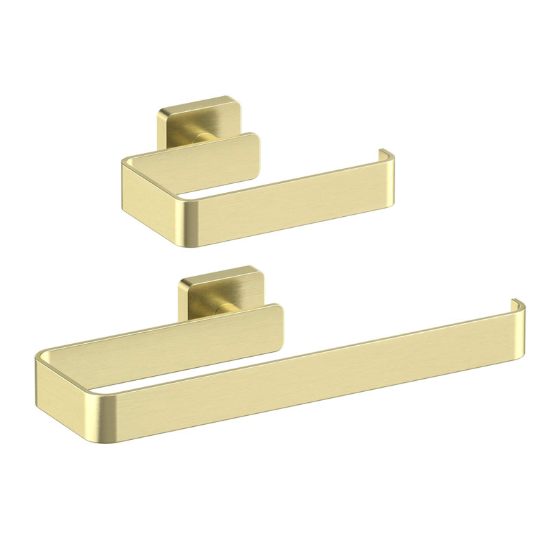 Blaze 2 - Piece Bathroom Hardware Set, Brushed Gold