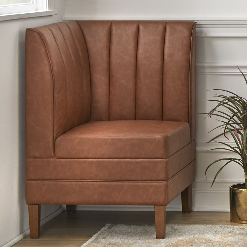 Fauteuil d'angle à dossier canal Kerrington