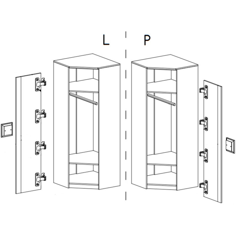 Edmonda 1 Door Solid + Manufactured Wood Wardrobe, Oak Santana