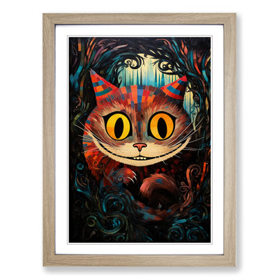 Cheshire Cat Constructivism No.2 - Single Picture Frame Print on Wood