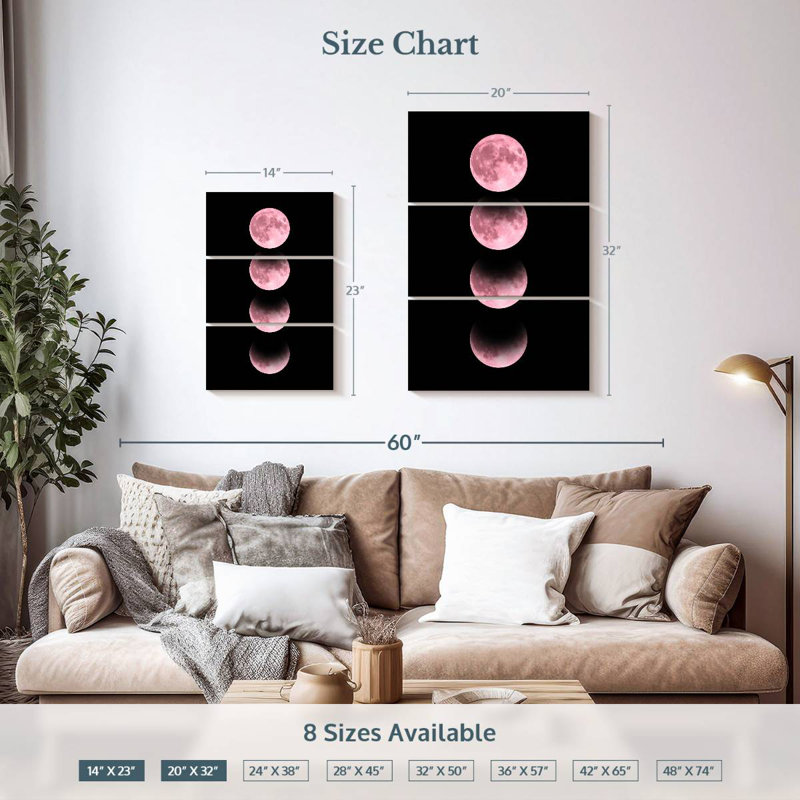 Oberle Pastel Pink Moon, 32" H x 20" W