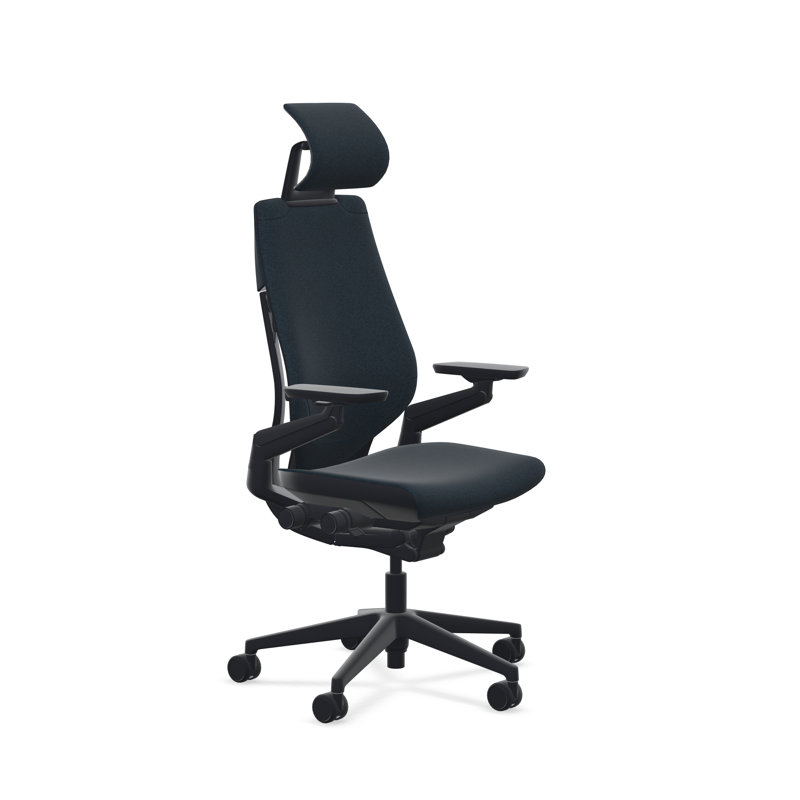 Steelcase Gesture With Headrest, Gray, Carpet Floors