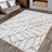 Sackett Contemporary Leaves Light Gray Area Rug-649194632