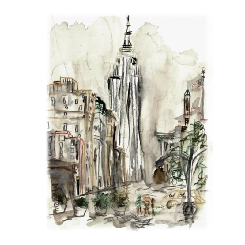 Lost In The City III Print by Janice Aron, Knife Gel, 40" H x 30" W x 1.5" D