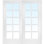 Intérieur double panneau de fibres à densité moyenne de 48 po x 80 po en verre transparent à 4 couches apprêté actif sur cadre en bois apprêté de 4-9 / 16 po