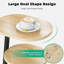 Table d'appoint moderne ovale avec rangement à 3 niveaux, structure en métal et finition chêne, table de bout compacte pour le salon, la chambre à coucher, le canapé ou la salle de bain