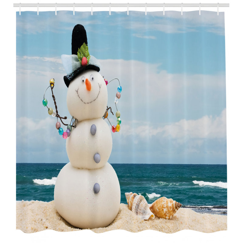 Shower Curtain with Hooks Included, 70" H x 69" W