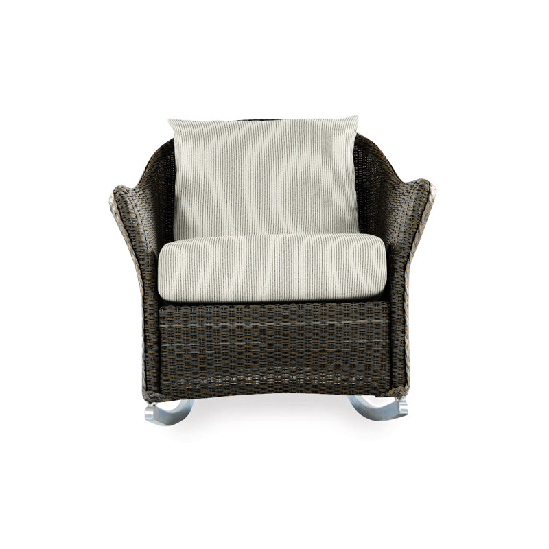 Weekend Retreat Outdoor Rocker Chair, Mink, Bamboo Bay Sky