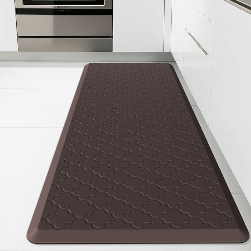 Tapis de cuisine antidérapant Dawnyelle, Tapis de couloir 17,3 po x 47 po, Brun