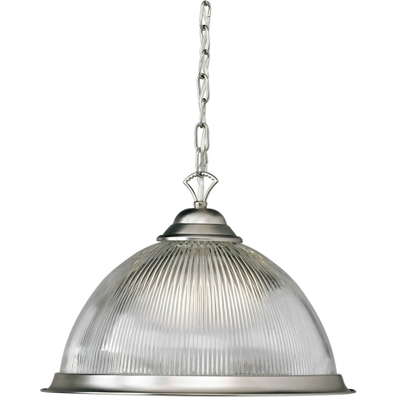 Luminaire suspendu 1 lumière, Nickel brossé