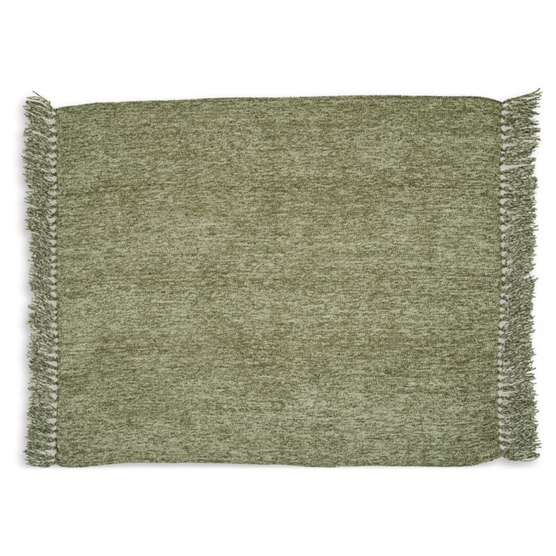 Bullrush Hand Woven Throw Blanket, Green