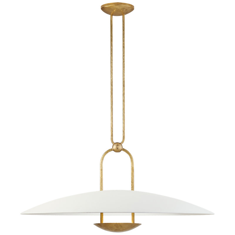 Ralph Lauren Cara 1 Light Small Pendant, 47.75" H x 40" W x 40" D, Natural Brass