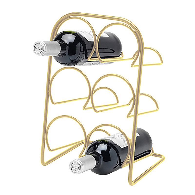 Dewalt Tabletop Wine Bottle Rack, 35cm H x 22cm W x 20cm D (6 Bottle), Chrome, Chrome