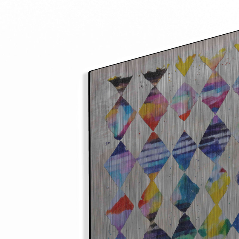Brayden Studio «Diamond Palette 1» par Karen Smith, art mural en métal, H 24 po x l 16 po