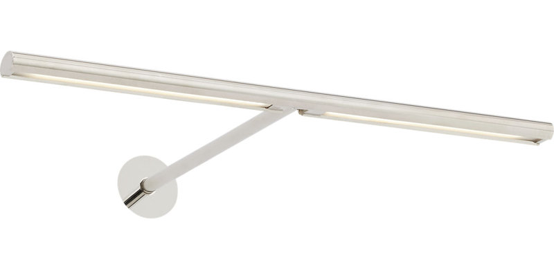Plural Dome Picture Light, 0.5" H x 12" W x 8.9" D, Polished Nickel, 9.9